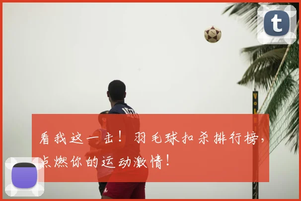 看我这一击!羽毛球扣杀排行榜,点燃你的运动激情!